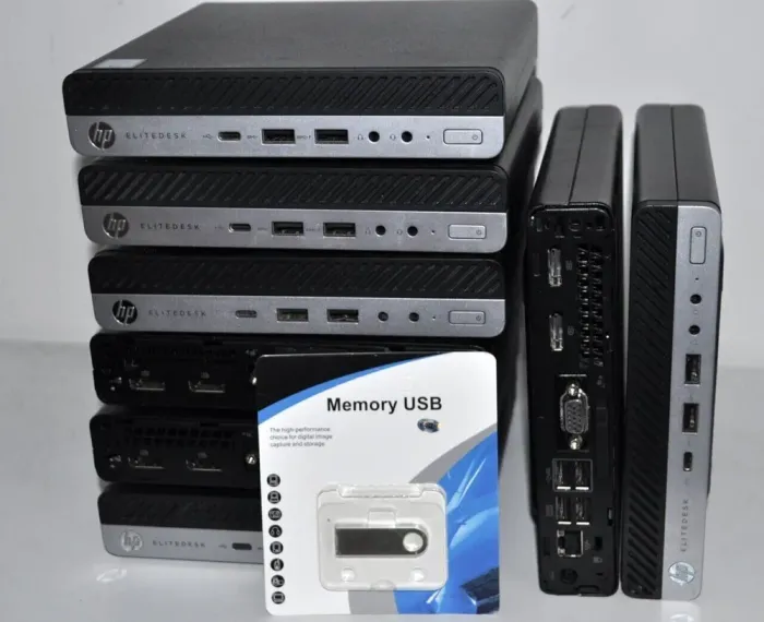 Неттоп HP EliteDesk 800 G3 Desktop Mini USFF / Intel Core i5-6500T (4 ядра по 2.5 - 3.1 GHz) / 8 GB DDR4 / 120 GB SSD / Intel UHD Graphics 630 / Windows 11 Pro / Блок живлення б/в - зображення 3