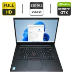 Ноутбук Lenovo ThinkPad X1 / 15.6" (1920x1080) IPS / Intel Core i7-8750H (6 (12) ядер по 2.2 - 4.1 GHz) / 16 GB DDR3 / 256 GB SSD M.2 / nVidia GeForce GTX 1050 Ti, 4 GB GDDR5, 128-bit / WebCam б/в