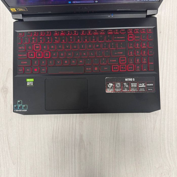 Ігровий ноутбук Б-клас Acer Nitro 5 AN515-55 / 15.6" (1920x1080) IPS / Intel Core i5-11400H (6 (12) ядер по 2.7 - 4.5 GHz) / 16 GB DDR4 / 512 GB SSD NVMe / nVidia GeForce RTX 3050 Ti, 4 GB GDDR6, 128-bit / WebCam б/в - зображення 7