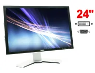 Монітор Dell 2407WFPb / 24" (1920x1200) TN / 1x DVI, 1x VGA, 1x S-Video, 1x композитний, 1x компонентний, 4x USB, 1x Card Reader / VESA 100x100 / Pivot б/в