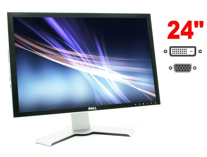 Монітор Dell 2407WFPb / 24" (1920x1200) TN / 1x DVI, 1x VGA, 1x S-Video, 1x композитний, 1x компонентний, 4x USB, 1x Card Reader / VESA 100x100 / Pivot б/в - зображення 1