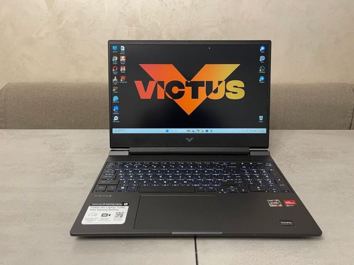 Ігровий ноутбук HP Victus 15 15z-fb100 / 15,6" (1920x1080) IPS / AMD Ryzen 5 7535HS (6 (12) ядер по 3,3 - 4,5 ГГц) / 16 ГБ DDR5 / 512 ГБ SSD M.2 / AMD Radeon RX 6550M, 4 ГБ GDDR6, 64-біт / Веб-камера б/в - зображення 2