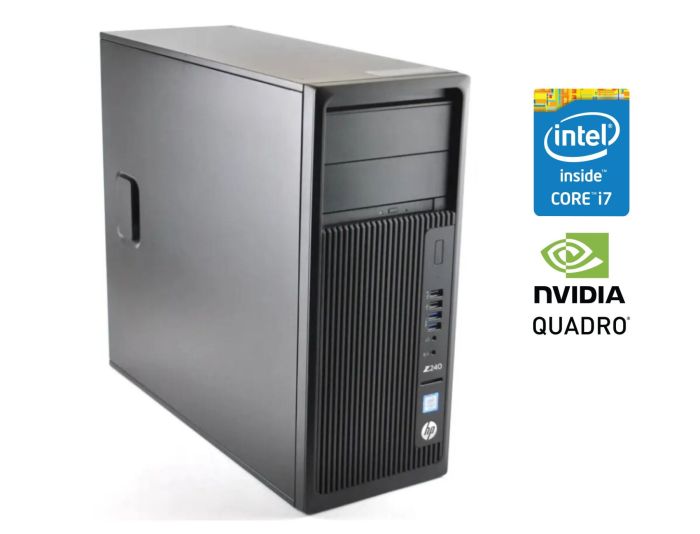 Робоча станція Б-клас HP Z240 Workstation Tower / Intel Core i7-6700 (4 (8) ядра по 3.4 - 4.0 GHz) / 32 GB DDR4 / 1000 GB SSD / nVidia Quadro K2200, 8 GB GDDR6, 256-bit б/в - зображення 1