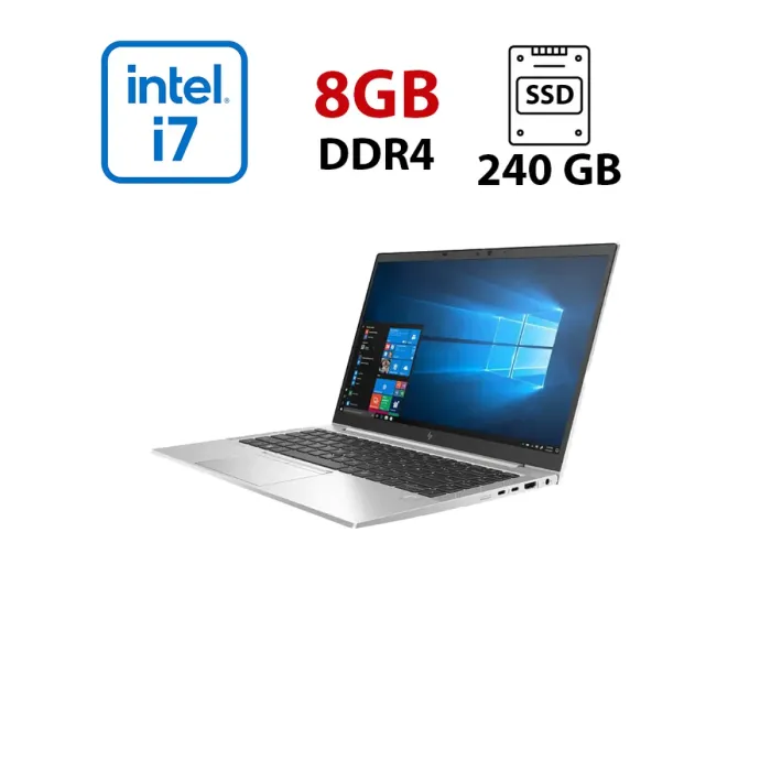 Ультрабук HP EliteBook 840 G7 / 14" (1920x1080) IPS / Intel Core i7-10610U (4 (8) ядра по 1.8 - 4.9 GHz) / 8 GB DDR4 / 240 GB SSD / Intel UHD Graphics / WebCam б/в - зображення 1