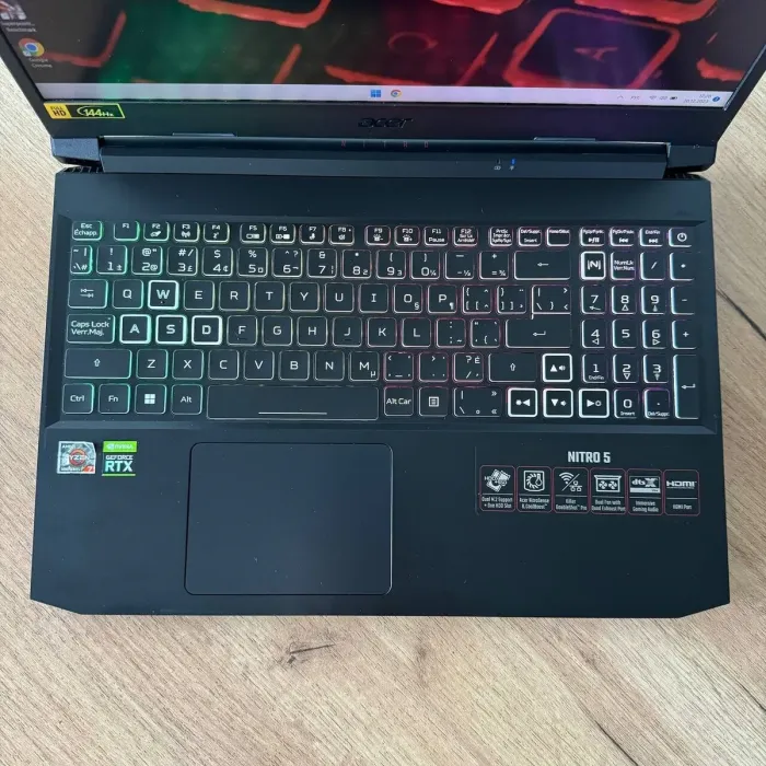 Ігровий ноутбук Acer Nitro 5 AN515-45 / 15.6" (1920x1080) IPS / AMD Ryzen 7 5800H (8 (16) ядер по 3.2 - 4.4 GHz) / 16 GB DDR4 / 512 GB SSD / nVidia GeForce RTX 3060, 6 GB GDDR6, 192-bit / WebCam б/в - зображення 7