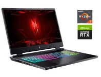Ігровий ноутбук Acer Nitro 17 AN17-41 / 17.3" (2560x1440) IPS / AMD Ryzen 7 7840HS (8 (16) ядер по 3.8 - 5.1 GHz) / 16 GB DDR5 / 512 GB SSD M.2 / nVidia GeForce RTX 4060, 8 GB GDDR6, 128-bit / WebCam / Win 11 Home б/в