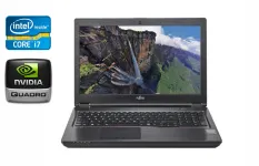Мобільна робоча станція Б-клас Fujitsu Celsius H780 / 15.6" (1920x1080) IPS / Intel Core i7-8750H (6 (12) ядер по 2.2 - 4.1 GHz) / 32 GB DDR4 / 512 GB SSD / nVidia Quadro P600, 4 GB GDDR5, 128-bit / HDMI / WebCam / Windows 10 б/в