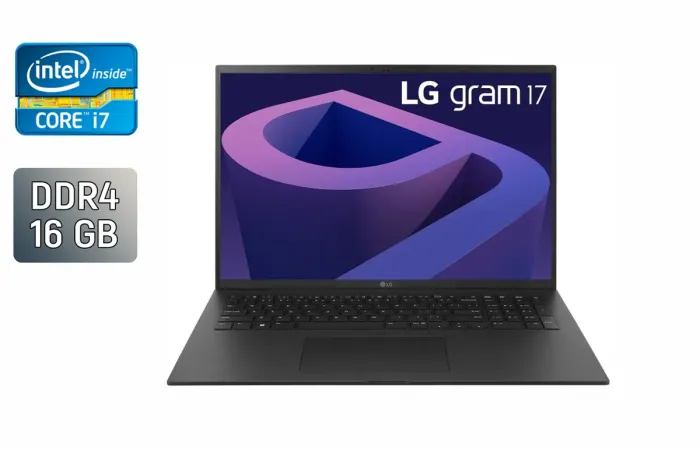 Ультрабук Б-клас LG Gram 17Z95P / 17" (2560x1600) IPS / Intel Core i7-1195G7 (4 (8) ядра по 1.3 - 5.0 GHz) / 16 GB DDR4 / 1000 GB SSD + 1000 GB SSD / Intel Iris Xe Graphics / WebCam / Windows 11 Home б/в - зображення 1