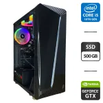 Ігровий ПК 1stPlayer BlackTower / Core i5-10400F (6(12) ядер по 2.9-4.3 GHz) / 16GB DDR4 / 500GB SSD / GeForce GTX 1660 Super, 6GB GDDR6, 192-bit / HDMI / 550W NEW б/в