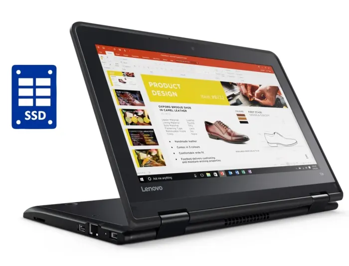 Нетбук-трансформер Lenovo ThinkPad Yoga 11e G3 / 11.6" (1366x768) IPS Touch / Intel Celeron N3160 (4 ядра по 1.6 - 2.24 GHz) / 4 GB DDR3 / 128 GB SSD / Intel HD Graphics / WebCam / Win 10 Pro б/в - зображення 1