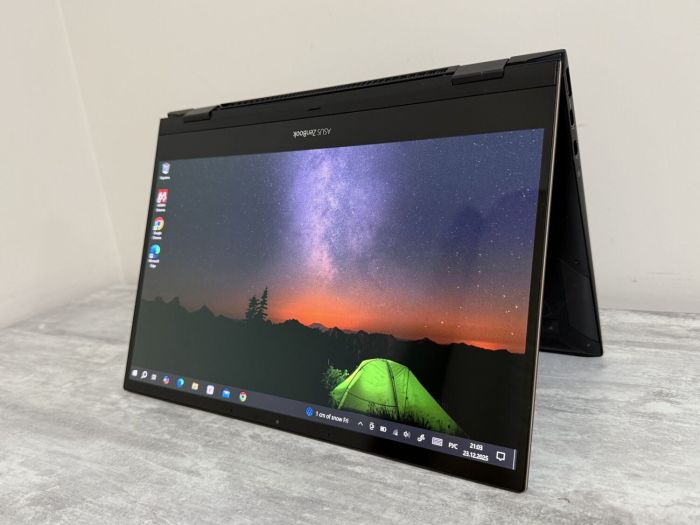 Ультрабук-трансформер Б-клас Asus ZenBook Flip S UX371E / 13.3" (3840x2160) OLED Touch / Intel Core i7-1165G7 (4 (8) ядра по 2.8 - 4.7 GHz) / 16 GB DDR4 / 500 GB SSD / Intel Iris Xe Graphics / WebCam б/в - изображение 3