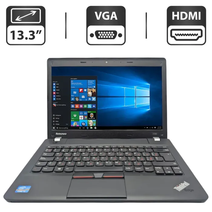 Ноутбук Lenovo ThinkPad E330 / 13.3" (1366x768) TN / Intel Core i3-3120M (2 (4) ядра по 2.5 GHz) / 6 GB DDR3 / 250 GB HDD / Intel HD Graphics 4000 / WebCam / АКБ не тримає заряд б/в - зображення 1