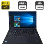 Ультрабук Lenovo ThinkPad X1 Carbon (7th Gen) / 14" (1920x1080) TN / Intel Core i7-8565U (4 (8) ядра по 1.8 - 4.6 GHz) / 16 GB DDR3 / 256 GB SSD / Intel UHD Graphics / WebCam б/в