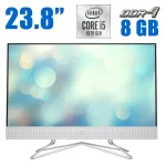 Моноблок HP 24-df0080ns All-in-One / 23.8" (1920x1080) IPS / Intel Core i5-10400T (6 (12) ядер по 2.0 - 3.6 GHz) / 8 GB DDR4 / 512 GB SSD / Intel UHD Graphics 630 б/в
