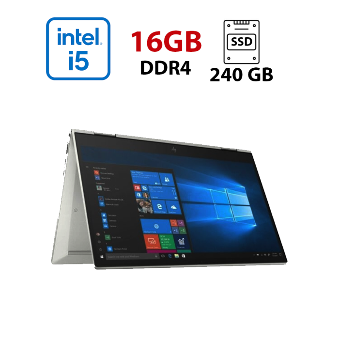Ультрабук-трансформер HP EliteBook x360 830 G7 / 13.3" (1920x1080) IPS Touch / Intel Core i5-10310U (4 (8) ядра по 1.7 - 4.4 GHz) / 16 GB DDR4 / 240 GB SSD / Intel UHD Graphics / WebCam б/в - зображення 1