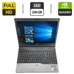 Мобільна робоча станція Б-клас Fujitsu Celsius H720 / 15.6" (1920x1080) TN / Intel Core i7-3720QM (4 (8) ядра по 2.6 - 3.6 GHz) / 32 GB DDR3 / 256 GB SSD / nVidia Quadro K1000M, 2 GB GDDR3, 128-bit / WebCam б/в