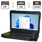 Захищений ноутбук Б-клас Dell Latitude 5414 Rugged / 14" (1366x768) TN / Intel Core i5-6300U (2 (4) ядра по 2.4 - 3.0 GHz) / 8 GB DDR4 / 256 GB SSD / Intel HD Graphics 520 / WebCam / Wi-Fi / Bluetooth / Windows 11 Pro б/в