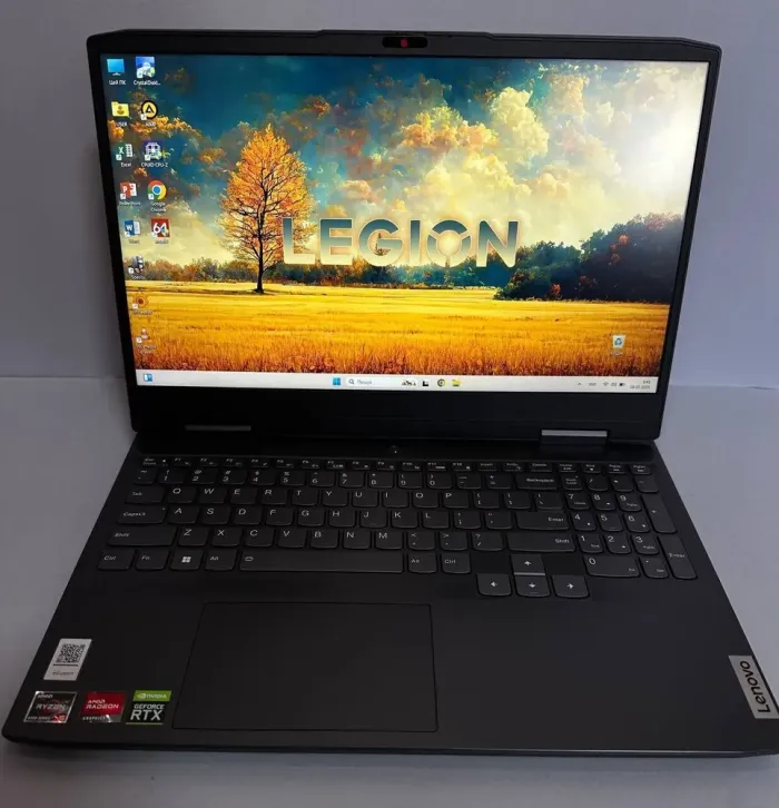 Ігровий ноутбук Lenovo Legion 5 / 15.6" (1920x1080) IPS / AMD Ryzen 5 6600H (6 (12) ядер по 3.3 - 4.5 GHz) / 16 GB DDR4 / 512 GB SSD / nVidia GeForce RTX 3050Ti, 4 GB GDDR6, 128-bit / WebCam б/в - зображення 2