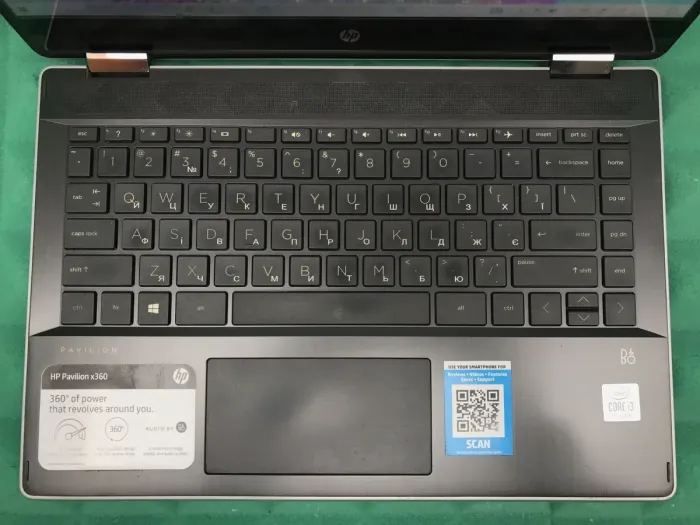 Ноутбук-трансформер Б-клас HP Pavilion x360 Convertible 14m-dh1 / 14" (1366x768) TN Touch / Intel Core i5-10210U (4 (8) ядра по 1.6 - 4.2 GHz) / 8 GB DDR4 / 256 GB SSD M.2 / Intel UHD Graphics / WebCam / HDMI б/в - зображення 4