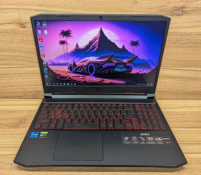 Ігровий ноутбук Acer Nitro 5 AN515-57 / 15,6" (1920x1080) IPS / Intel Core i5-11400H (6 (12) ядер по 2,7 - 4,5 ГГц) / 16 ГБ DDR4 / 500 ГБ SSD / nVidia GeForce GTX 1650, 4 ГБ GDDR6, 128-біт / Веб-камера / Windows 10 б/в - изображение 2