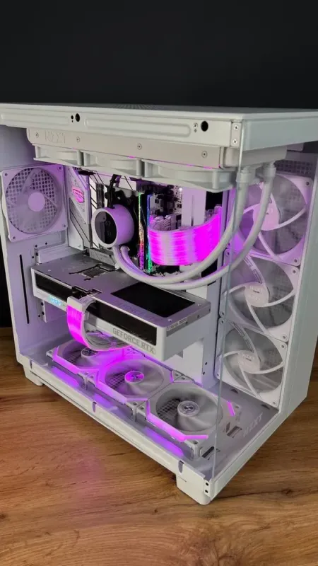 Збірка під замовлення: ігровий ПК NZXT H6 Flow White Tower / AMD Ryzen 9 7900X (12 (24) ядер по 4.7 - 5.6 GHz) / 32 GB DDR5 / 2000 GB SSD M.2 / nVidia GeForce RTX 5070, 12 GB GDDR7, 192-bit / 850W - зображення 5