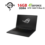 Ігровий ноутбук Б-класу Asus ROG Zephyrus GA502DU / 15,6" (1920x1080) IPS / AMD Ryzen 7 3750H (4 (8) ядра по 2,3 - 4,0 ГГц) / 16 ГБ DDR4 / 512 ГБ SSD / nVidia GeForce GTX 1660 Ti Max-Q, 6 ГБ GDDR6, 192-біт б/в