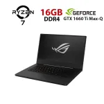 Ігровий ноутбук Б-класу Asus ROG Zephyrus GA502DU / 15,6" (1920x1080) IPS / AMD Ryzen 7 3750H (4 (8) ядра по 2,3 - 4,0 ГГц) / 16 ГБ DDR4 / 512 ГБ SSD / nVidia GeForce GTX 1660 Ti Max-Q, 6 ГБ GDDR6, 192-біт б/в