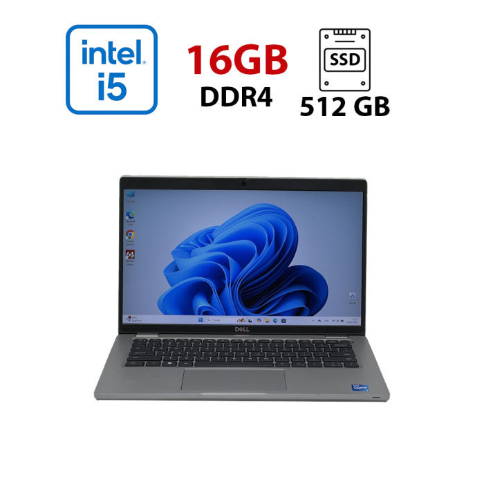 Ультрабук Dell Latitude 5421 / 14" (1920x1080) IPS / Intel Core i5-11500H (6 (12) ядер по 2.9 - 4.6 GHz) / 16 GB DDR4 / 512 GB SSD / Intel UHD Graphics / WebCam б/в - зображення 1