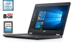 Ноутбук Б-клас Dell Latitude E5470 / 14" IPS / Core i5-6300HQ (4 ядра по 2.3-3.2GHz) / 8GB DDR4 / 180GB SSD / HD Graphics 530 / WebCam / HDMI / Win 10 б/в