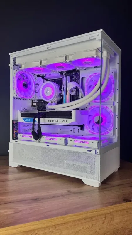 Збірка під замовлення: ігровий ПК GameMax Vista AW White Tower / AMD Ryzen 5 7500F (6 (12) ядер по 3.7 - 5.0 GHz) / 32 GB DDR5 / 1000 GB SSD M.2 / nVidia GeForce RTX 4070 Super, 12 GB GDDR6X, 192-bit / 750W - зображення 3