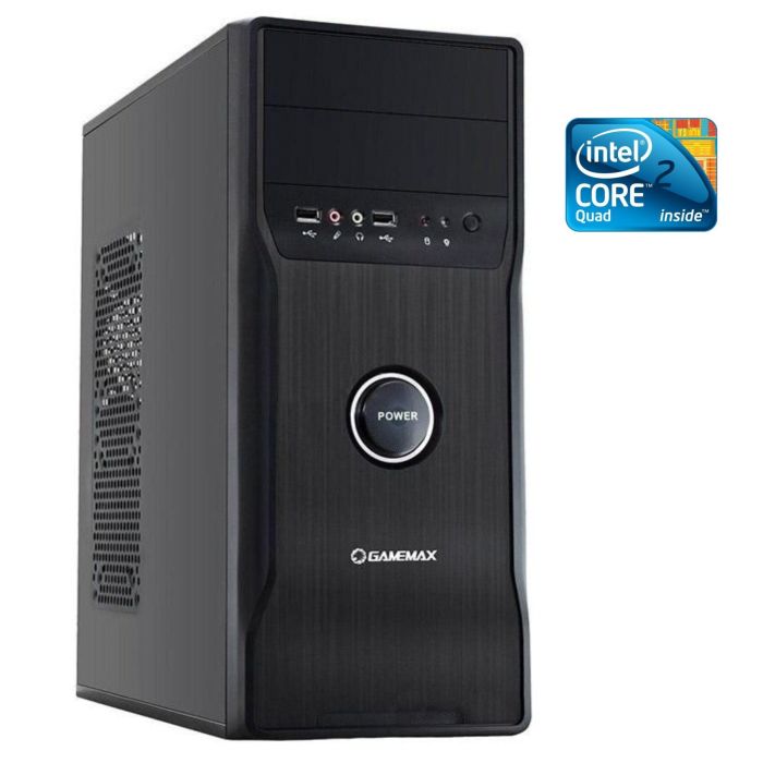 ПК Б-клас GameMax ET-205-NP Tower / Intel Core 2 Quad Q8300 (4 ядра по 2.5 GHz) / 8 GB DDR3 / 500 GB HDD / Intel HD GMA X4500 / 350W / Win 10 б/в - изображение 1