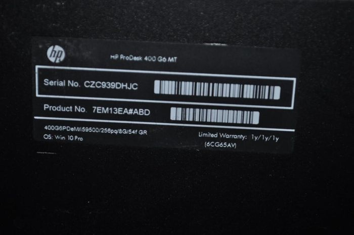 Комп'ютер HP ProDesk 400 G6 Tower / Intel Core i5-9500 (6 ядер по 3,0 - 4,4 ГГц) / 8 ГБ DDR4 / 128 ГБ SSD / Intel UHD Graphics 630 / DVD-ROM б/в - изображение 8