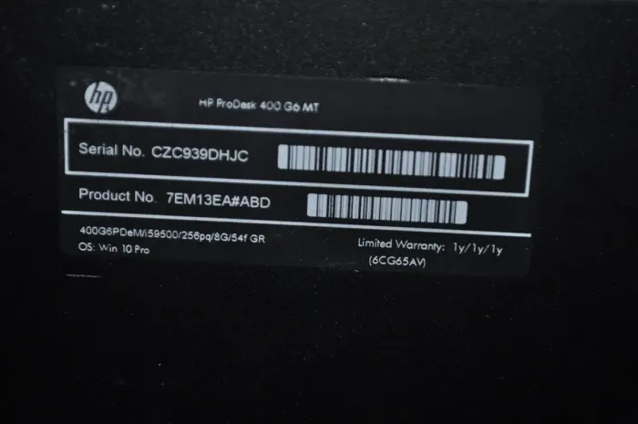 Комп'ютер HP ProDesk 400 G6 Tower / Intel Core i5-9500 (6 ядер по 3,0 - 4,4 ГГц) / 8 ГБ DDR4 / 128 ГБ SSD / Intel UHD Graphics 630 / DVD-ROM б/в - зображення 8