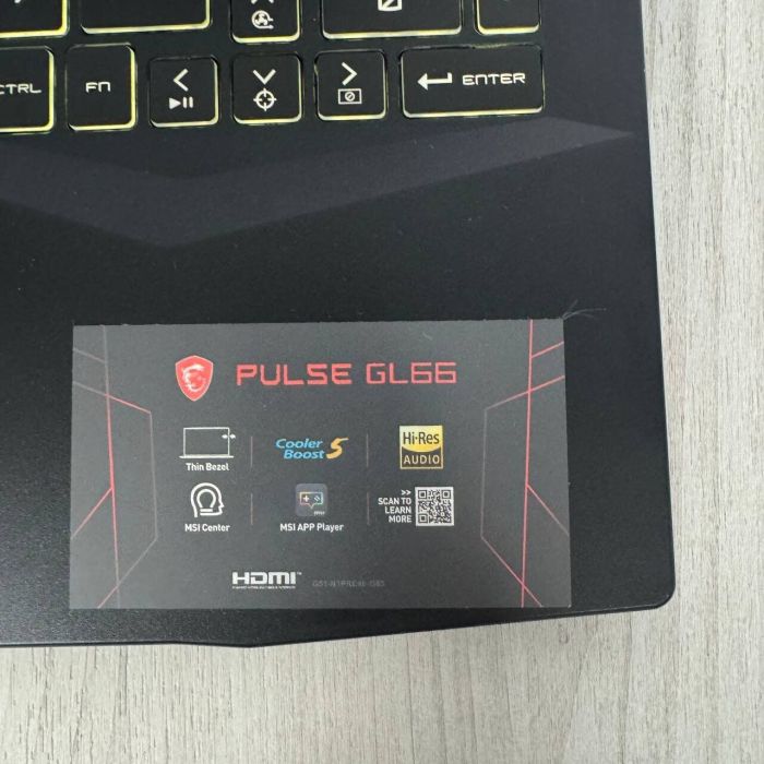 Ігровий ноутбук Б-класу MSI Pulse GL66 12UGKV / 15,6" (1920x1080) IPS / Intel Core i7-12700H (14 (20) ядер по 3,5 - 4,7 ГГц) / 16 ГБ DDR5 / 512 ГБ SSD NVMe / nVidia GeForce RTX 3070, 8 ГБ GDDR6, 256-біт / Веб-камера б/в - зображення 9