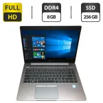 Мобільна робоча станція Б-клас HP ZBook 14 G5 / 14" (1920x1080) IPS / Intel Core i5-8350U (4 (8) ядра по 1.7 - 3.6 GHz) / 8 GB DDR4 / 256 GB SSD / Intel UHD Graphics 620 / WebCam б/в
