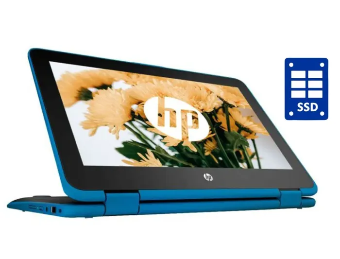 Нетбук-трансформер HP Chromebook x360 11 G3 EE / 11.6" (1366x768) TN Touch / Intel Pentium Silver N5000 (4 ядра по 1.1 - 2.7 GHz) / 8 GB DDR4 / 256 GB SSD / Intel UHD Graphics 605 / WebCam / Chrome OS б/в - зображення 1