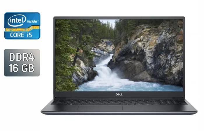 Ультрабук Dell Vostro 5590 / 15.6" (1920x1080) IPS / Intel Core i5-10210U (4 (8) ядра по 1.6 - 4.2 GHz) / 16 GB DDR4 / 512 GB SSD / Intel UHD Graphics / WebCam / Windows 10 б/в - зображення 1