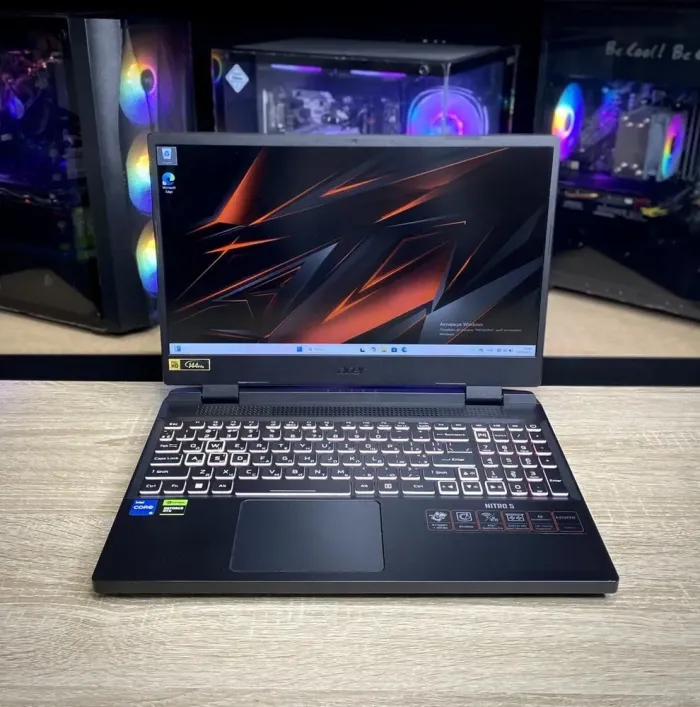 Ігровий ноутбук Acer Nitro 5 / 15.6" (1920x1080) IPS / Intel Core i5-12450H (8 (12) ядер по 3.3 - 4.4 GHz) / 16 GB DDR4 / 512 GB SSD / nVidia GeForce RTX 3050, 4 GB GDDR6, 128-bit / WebCam б/в - зображення 2