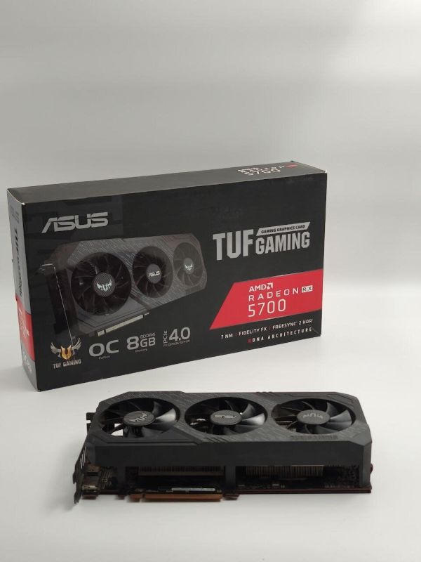 Дискретна відеокарта Asus Radeon TUF RX 5700 Gaming OC, 8 GB GDDR6, 256-bit / 1x HDMI, 3x DisplayPort / (TUF 3-RX5700-O8G-GAMING) б/в - зображення 2