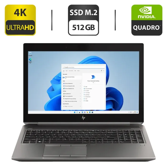 Мобільна робоча станція HP ZBook 15 G5 / 15.6" (3840x2160) IPS / Intel Core i7-8750H (6 (12) ядер по 2.2 - 4.1 GHz) / 32 GB DDR4 / 512 GB SSD M.2 / nVidia Quadro P2000, 4 GB GDDR5, 128-bit / WebCam б/в - зображення 1