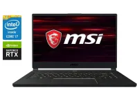 Ігровий ноутбук MSI GS65 Stealth 9SE / 15.6" (1920x1080) IPS / Intel Core i7-9750H (6 (12) ядер по 2.6 - 4.5 GHz) / 32 GB DDR4 / 480 GB SSD / nVidia GeForce RTX 2060, 6 GB GDDR6, 192-bit / WebCam б/в