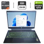 Ноутбук HP Pavilion Gaming 15 / 15.6" (1920x1080) IPS / AMD Ryzen 5 3550H (4 (8) ядер по 2.1 - 3.7 GHz) / 8 GB DDR4 / 256 GB SSD / nVidia GeForce GTX 1050, 3 GB GDDR5, 96-bit / WebCam б/в