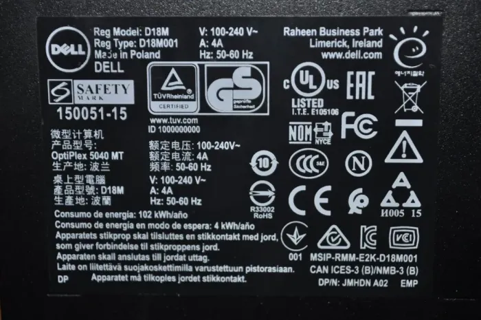 Комп'ютер Б-клас Dell OptiPlex 5040 Tower / Intel Core i3-6100 (2 (4) ядра по 3.7 GHz) / 8 GB DDR3 / 120 GB SSD + 500 GB HDD / Intel HD Graphics 530 / DVD-ROM б/в - зображення 11