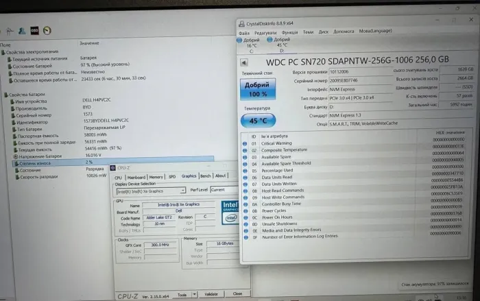 Ноутбук Dell Precision 3570 / 15.6" (1920x1080) IPS / Intel Core i5-1250P (12 (16) ядер по 3.3 - 4.4 GHz) / 16 GB DDR4 / 256 GB SSD + 256 GB SSD / Intel Iris Xe Graphics / WebCam б/в - зображення 11