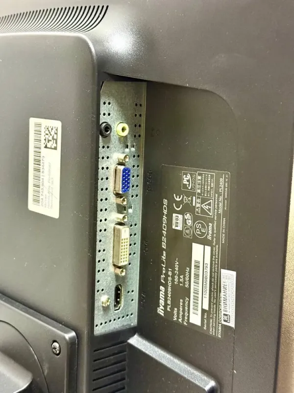 Монітор Iiyama ProLite E2409HDS / 24" (1920x1080) TN / VGA, DVI, HDMI, Audio / Вбудовані колонки 2x 2W / VESA 100x100 б/в - зображення 7