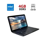 Ноутбук Б-клас Toshiba Satellite C80-12SR / 15.6" (1366x768) TN / Intel Pentium B960 (2 ядра по 2.2 GHz) / 4 GB DDR3 / 320 GB HDD / Intel HD Graphics / WebCam б/в