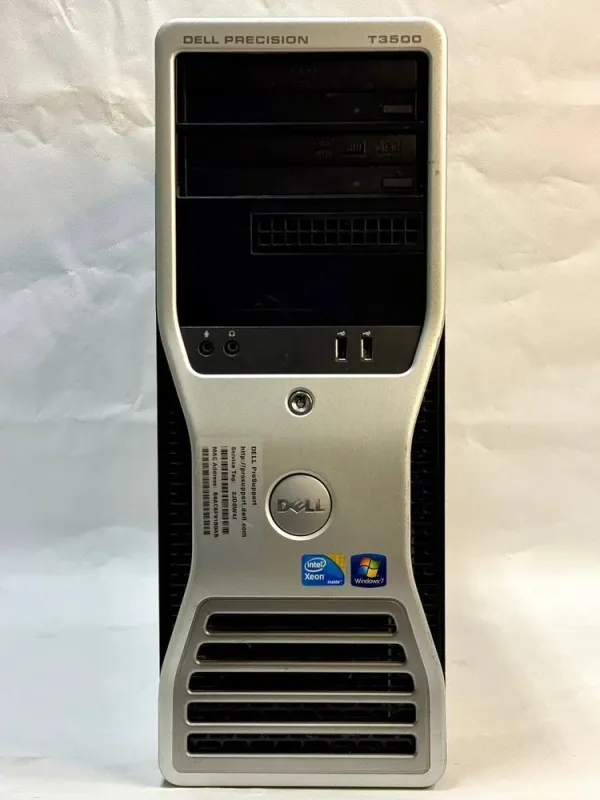 Комп'ютер Dell Precision T3500 Tower / Intel Xeon W3530 (4 (8) ядер по 2.8 - 3.06 GHz) / 12 GB DDR3 / 120 GB SSD + 500 GB HDD / nVidia Quadro FX 1800, 768 MB GDDR3, 192-bit / DVD-ROM / 525W б/в - зображення 2