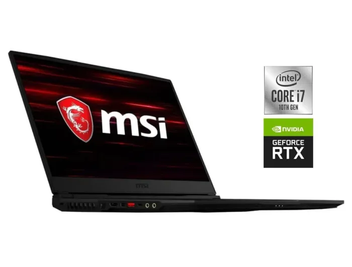 Ігровий ноутбук Б-клас MSI GE75 Raider 10SE / 17.3" (1920x1080) IPS / Intel Core i7-10750H (6 (12) ядер по 2.6 - 5.0 GHz) / 16 GB DDR4 / 512 GB SSD / nVidia GeForce RTX 2060, 6 GB GDDR6, 192-bit / WebCam б/в - зображення 1