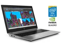 Мобільна робоча станція HP Zbook 15 G5 / 15.6'' (3840x2160) IPS / Intel Core i7-8850H (6 (12) ядер по 2.6 - 3.4 GHz) / 32 GB DDR4 / 480 GB SSD / nVidia Quadro P2000, 4 GB GDDR5, 128-bit / WebCam / Win 10 Pro б/в