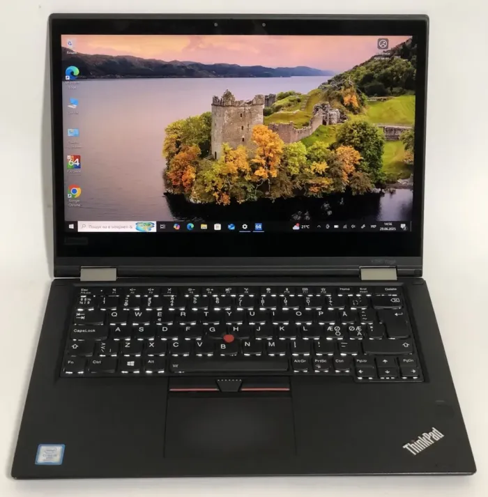 Ультрабук-трансформер Б-клас Lenovo ThinkPad X380 Yoga / 13.3" (1920x1080) IPS Touch / Intel Core i5-8350U (4 (8) ядра по 1.7 - 3.6 GHz) / 8 GB DDR4 / 256 GB SSD / Intel UHD Graphics 620 / WebCam / Win 10 Pro б/в - зображення 2